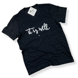 It Is Well | Charcoal Black Slub