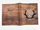 Deer Antler Wood Grain Bible Slipcover