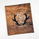 Deer Antler Wood Grain Bible Slipcover