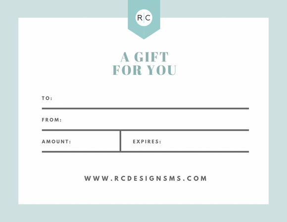 RC Designs Gift Card